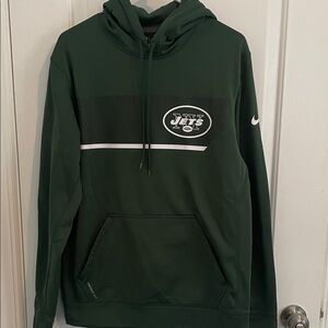 Men’s Nike Therma-Fit Dark Green Jets Pullover Hoodie - Small - Like New